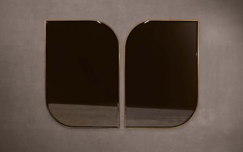 NOVOCASTRIAN / PP / Armstrong Mirror Blackened Steel, Modern Fireplace, Coffee Table To Dining Table, Mirror Interior, Profile On Instagram, Dynamic Duo, Table Storage, Left And Right, Polished Brass