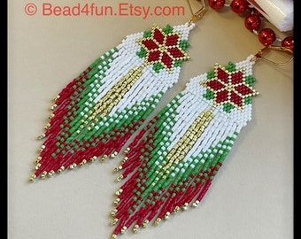 Native american beadwork earrings