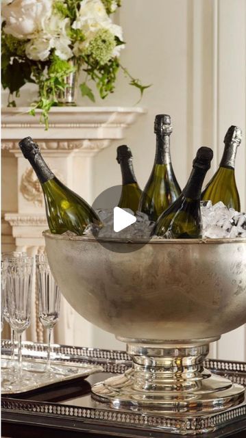 Champagne Buckets, Holiday Entertaining, Ralph Lauren Home, Salad Bowls, Fine Dining, Old Money, Punch Bowl, The Hamptons, Gin