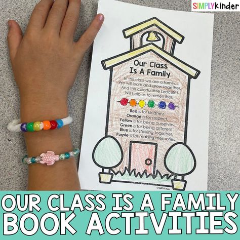 Our Class is a Family Book Activities - Simply Kinder Class Is A Family, Our Class Is A Family Activities Pre K, Our Class Is A Family Activities, Our Class Is A Family, Picture Frame Template, Paper Plate Craft, The Kissing Hand, Holiday Classroom, Family Book