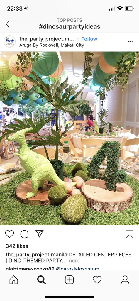 Dinosaur Party Table Centerpiece, Dinosaur Theme Centerpieces, Dinosaur Party Table Decor, Dinosaur Table Centerpiece, Dinosaur Party Centerpieces, Dinosaur Centerpieces Ideas, Dinosaur Party Centerpiece, Dino Dino, Dinosaur Baby Shower Theme