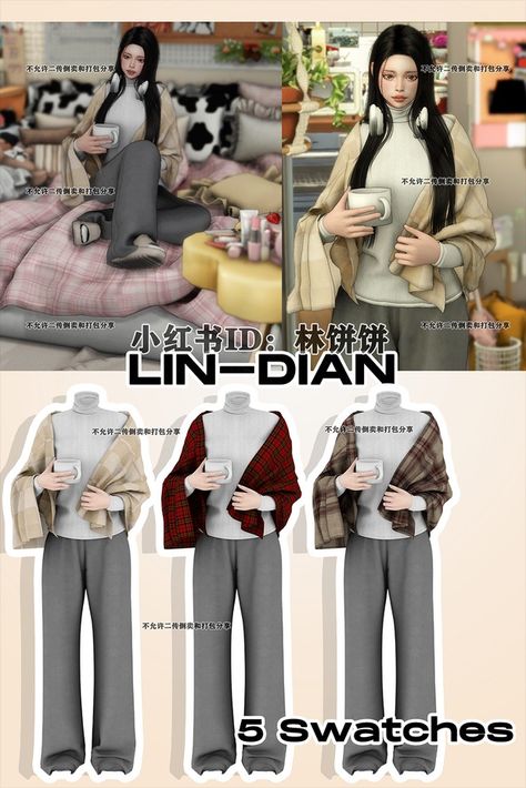 Sims 4 Cc Scarf Patreon, Sims 4 Cc Patreon Jacket, Sims 4 Cc Korean Patreon, Sims 4 Asian Cc Patreon, Sims 4 Cc Outerwear, Sims 4 Korean Cc Maxis Match, Sims 4 Casual Cc, Dogangjae Sims 4, Korean Clothes Sims 4 Cc