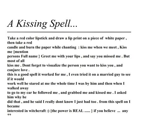 Kiss Me Spell, Ways To Describe A Kiss, Prayer For Wisdom, Easy Love Spells, Kissing Quotes, Chart Astrology, Birth Chart Astrology, Wiccan Spell Book, Writing Inspiration Prompts