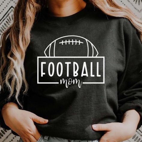 Football Mom-Game Day Sweatshirt. Comes In Various Size And Colors. Games For Moms, Monogram Ideas, Sports Mom, Mom Sweatshirt, Football Mom, Monogram, Black White, Football, Sweatshirts Hoodie