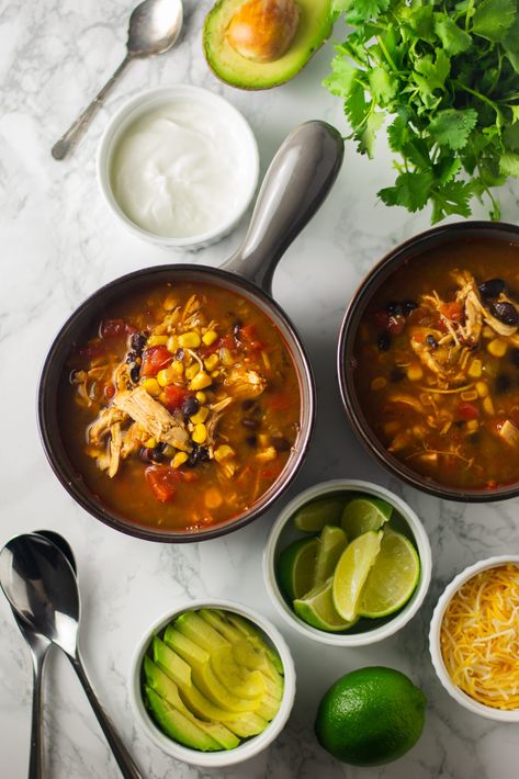 Crockpot Chicken Taco Soup, Slow Cooker Chicken Tacos, Chicken Tacos Crockpot, Taco Soup Recipe, Chicken Taco Soup, Slow Cooker Tacos, Chicken Taco, Points Recipes, Cake Factory