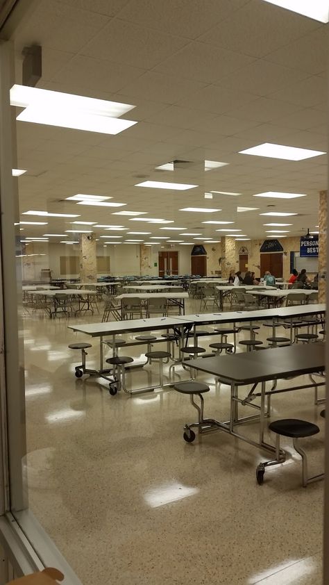 J. Frank Dobie high school - good, bad, and ugly but I survived, which is a mystery as this was our cafeteria! Zoiks! I am going to the auto mat machines!!! Inside School, High School Nostalgia, 2000s High School, High School Cafeteria, High School Horror Aesthetic, High School In The 80s, Rich School Cafeteria, Suburban High School, Abandoned High School