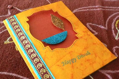 Handmade Diwali Greeting Cards, Green Diwali, Diwali Card Making, Diwali Activities, Diwali Card, Diwali Greeting, Diwali Cards, Diwali Greeting Cards, Homemade Greeting Cards