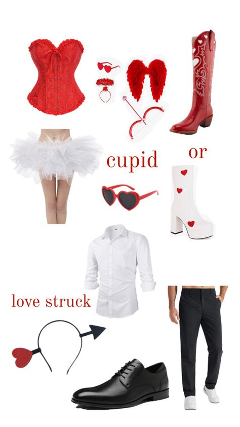 Cupid & Love Struck Couple Costumes Cupid Costume Couple, Halloween Couple Costumes, Costume Couple, Halloween Parejas, Love Struck, Cupid Love, Halloween Couple, Couple Costumes, Duo Halloween Costumes