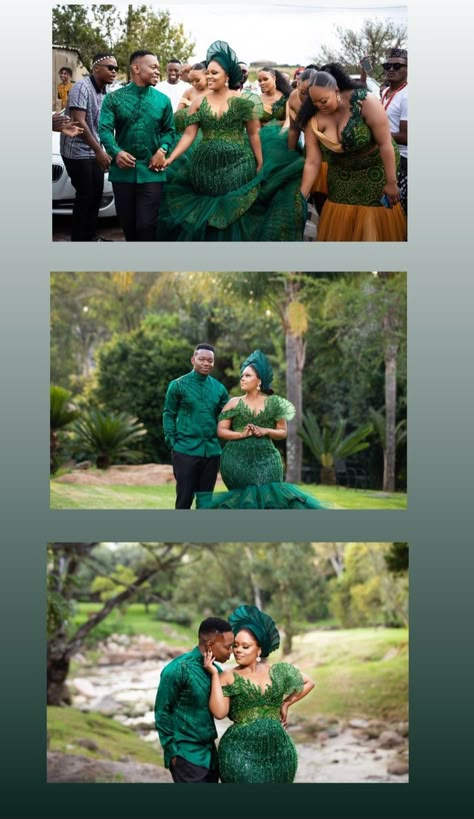 Pregnant Bride Dress, Lobola Celebration, Tswana Wedding, Chilanga Mulilo, Matric Ball Dresses, Emerald Green Wedding Theme, Green Wedding Theme, African Bridal Dress, Pregnant Bride