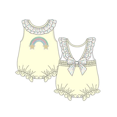 Newborn Romper, Infant Girls, Toy Shop, Summer Set, Rainbow Print, Polka Dot Pattern, Toys Shop, Polka Dot, Kids Fashion