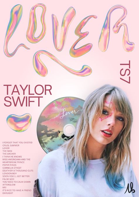 Taylor Swift Wall Poster Printable, Taylor Swift Lover Wallpaper, Lover Poster, Printable Wall Collage, Taylor Swift Lover, Dorm Posters, Taylor Swift Posters, Poster Room, Taylor Swift Concert