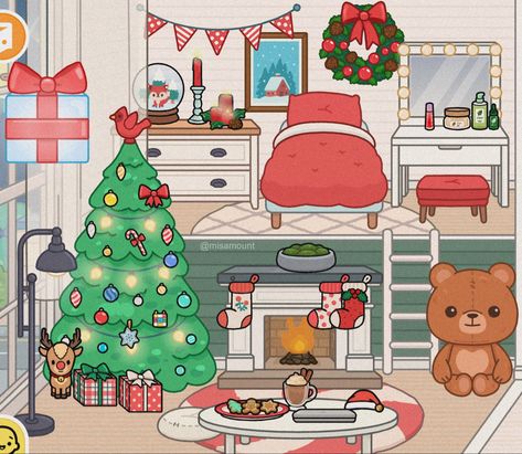 toca boca | toca world #tocaboca #tocalifeworld #tocalife #christmas #design #fyp #room #roomdecoration #noel Christmas Decor Ideas Toca Boca, Toca Boca Room Ideas Modern Mansion Christmas, Toca Boca House Ideas Christmas, Christmas Toca Boca House Ideas, Toca Boca Room Ideas Christmas, Toca Boca Christmas House, Toca Ideas, Toca World, Toka Boka