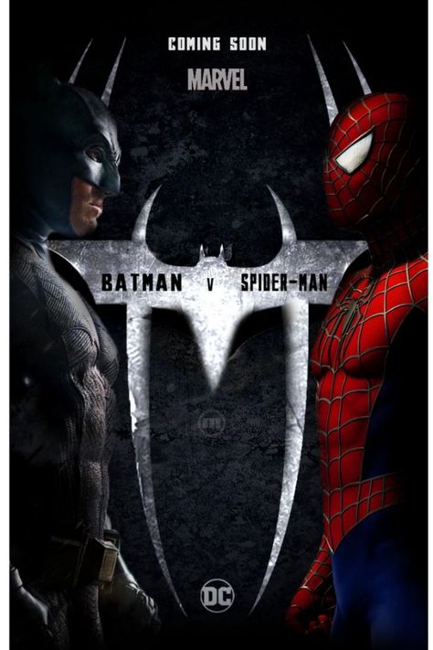 Cool Conept art for Batman Vs Spiderman Crossover Loves the logo art Spiderman Crossover, Batman Vs Spiderman, Marvel Posters, Batman V, Batman Vs, Ipad Art, Art Logo, Movie Art, Spiderman