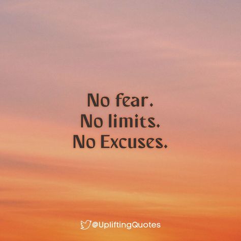 No Limits Quotes, No Fear Quotes, No Excuses Quotes, Limit Quotes, Performance Coaching, Excuses Quotes, Quotes On Twitter, Fear Quotes, Motivational Inspiration