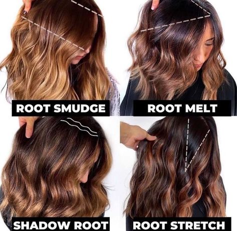 Shadow Root Ombre, Light Copper Hair With Shadow Root, Root Melt On Short Hair, Drop Root Brunette, Root Tap Vs Shadow Root, Shadow Root On Brown Hair, Root Melt Brunette To Copper, Shadow Root Ginger Hair, Brown To Copper Color Melt