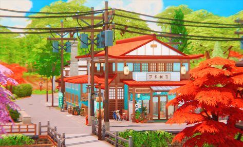 Mt Komorebi, Sims 4 Build, Bath House, Sims 4, House Styles, Building, Color, Art