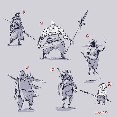 Character Thumbnails, Gareth Davies, Random Character, Drawing Templates, Poses References, Game Character Design, Character Design Animation, 영감을 주는 캐릭터, Character Design References