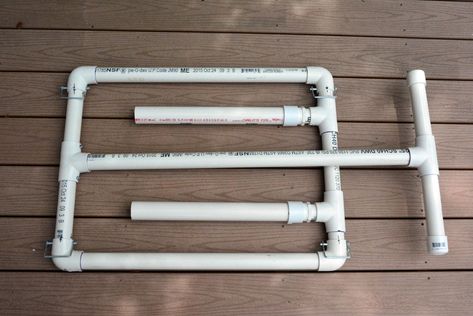 How To Build A Folding PVC Bow Stand | Bowhunting.com Archery Target Stand, Diy Archery Target, Pvc Bow, Bow Hunting Tips, Bow Stand, Bow Rack, Archery Range, Bow Hanger, Pvc Projects