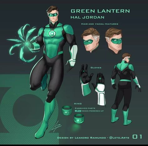 Green Lantern Armor, Green Lantern Redesign, Dc Redesign, Marvel And Dc Crossover, Green Lantern Hal Jordan, Hal Jordan, Marvel And Dc Characters, Lantern Corps, Dc World