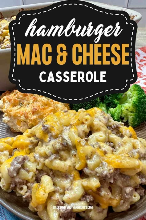 Mac And Hamburger Casserole, The Best Hamburger Casserole, Mac And Cheese Casserole Baked With Meat, Baked Hamburger Mac And Cheese, Macaroni And Hamburger Casserole, Hamburger Shells And Cheese, Mac And Cheeseburger Casserole, Hamburger Mac And Cheese Recipe, Hamburger And Mac And Cheese