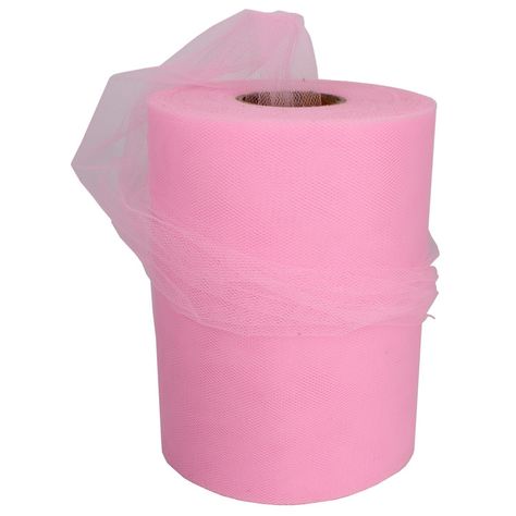 PRICES MAY VARY. Pink Tulle fabric on 6 Inches wide by 100 Yards long on a spool. Pink Tulle is a fine mesh cloth made of 100-percent nylon. Great for gift wrapping, table skirt or to make tutu's and troll headbands. Cut out squares or circles, fill with treats and tie with a bow for great wedding and party favors or Mix with garlands and picks for lovely floral designs. Compliant with CPSIA Requirement for Lead Content Classic Tulle is a fantastic product for party decorating, wedding embellish Tulle Decorations Diy, Tulle Decorations Diy Parties, Wrapping Table, Trolls Party Favors, Trolls Headband, Diy Tutu Skirt, Tulle Decorations, How To Make Tutu, Diy Tutu