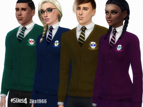 The Sims Resource: Teen School Uniform by ZitaRossouw • Sims 4 Downloads Sims 4 School Uniform, Toddler School Uniforms, Sims 4 School, Sims 4 Cc Kids Clothing, School Uniform Fashion, Sims 4 Cc Skin, School Uniform Outfits, Sims 4 Teen, Sims 4 Toddler