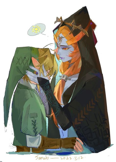 Link Charged Armor, Legend Of Zelda Midna, Link Twilight Princess, Twilight Princess Midna, Zelda Twilight Princess, Link Art, Link Zelda, Zelda Art, Legend Of Zelda Breath