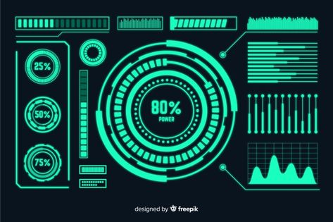 Futuristic Hologram, Cyberpunk Tech, Hud Elements, Futuristic Tech, Photoshop Images, Door Murals, Title Design, Futuristic Technology, Futuristic Design