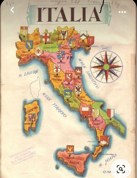 Oscar Tattoo, Italy Geography, Italia Aesthetic, Italy Illustration, Italian Wallpaper, Maps Aesthetic, Best Places In Italy, Italy Poster, Postal Vintage