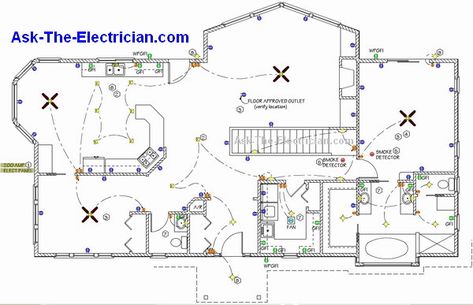 Residential Wiring, Light Switch Wiring, Residential Electrical, Home Electrical Wiring, Electrical Circuit Diagram, Electrical Diagram, Electric Circuit, House Wiring, Electrical Layout