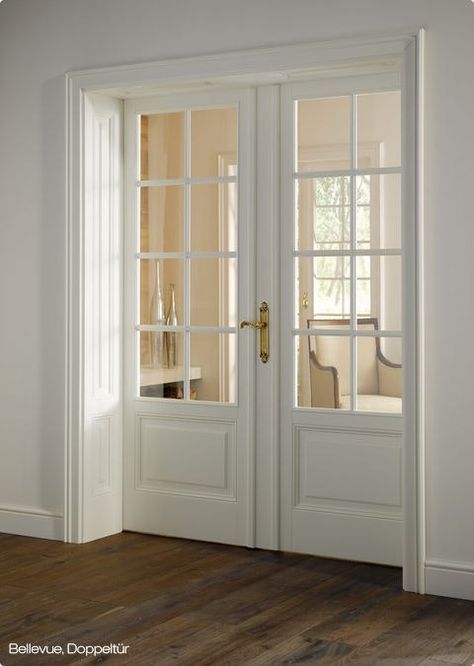 Adding Architectural Interest: A Gallery of Interior French Door Styles & Ideas French Pocket Doors, Pintu Interior, Internal French Doors, French Doors Patio, Stylish Apartment, Style Deco, French Doors Interior, French Interior, French Door