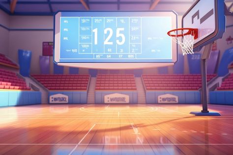 Basketball Background Design, Cartoon Basketball, Life Background, Basketball Scoreboard, Basketball Background, Person Cartoon, Basketball Tournament, Deep Ocean, 3d Cartoon