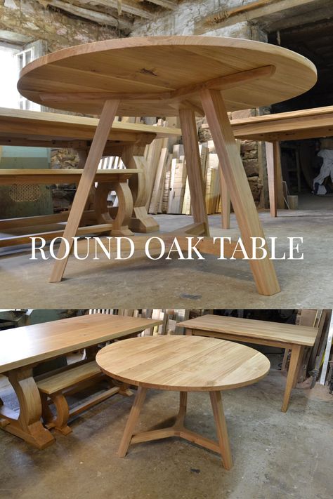 Oval Kitchen Table, Round Oak Dining Table, Small Round Dining Table, Round Wood Table, Round Wooden Dining Table, Modern Wooden House, Diy Kitchen Table, Circular Dining Table, Round Dining Room Table