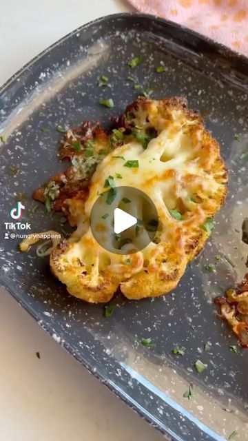 How To Meal Prep on Instagram: "Eat or pass? 🤤  Try these Easy Cheesy Cauliflower Steaks and you will fall in love.   by: @hungry__happens   They are crispy on the outside and perfectly spiced. I had mine without cheese and it was still perfecto!   Full recipe is on her site! 💚" Cheesy Cauliflower Steaks, Easy Cheesy Cauliflower, Cauliflower Dishes, Cheesy Cauliflower, Cauliflower Steaks, Easy Cheesy, Healthy Meals, Yummy Recipes, Meal Prep