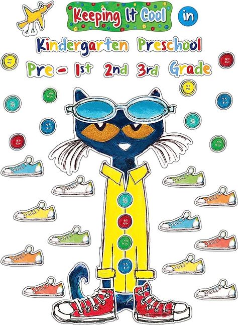 Pete The Cats, Preschool Bulletin, Preschool Bulletin Boards, Bulletin Board Sets, Author Studies, Teacher Created Resources, Pete The Cat, School Bulletin Boards, Teacher Supplies