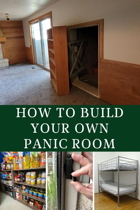 Underground Safe Room, Secret Safe Room, Basement Bunker Safe Room, Home Safe Room, How To Fortify Your Home, Basement Safe Room Ideas, Diy Panic Room, How To Build A Safe Room In Your House, How To Build A Secret Room In Your House