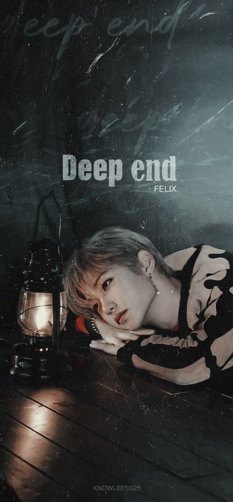 stray kids Felix Deep End Felix Wallpaper, Skz Replay Wallpaper, Felix Black Wallpaper, Felix Deep End, Felix Stray Kids Aesthetic, Felix Crying, Celebrity Fanart, Wallpaper Deep, Skz Family