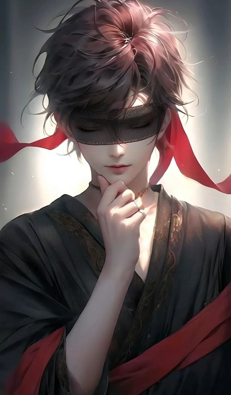 Blind Anime Guy, Anime Closed Eyes, Aesthetic Galaxy, Anime Villians, Boy Drawing, Martial Art, Cute Love Cartoons, Closed Eyes, Digital Art Anime