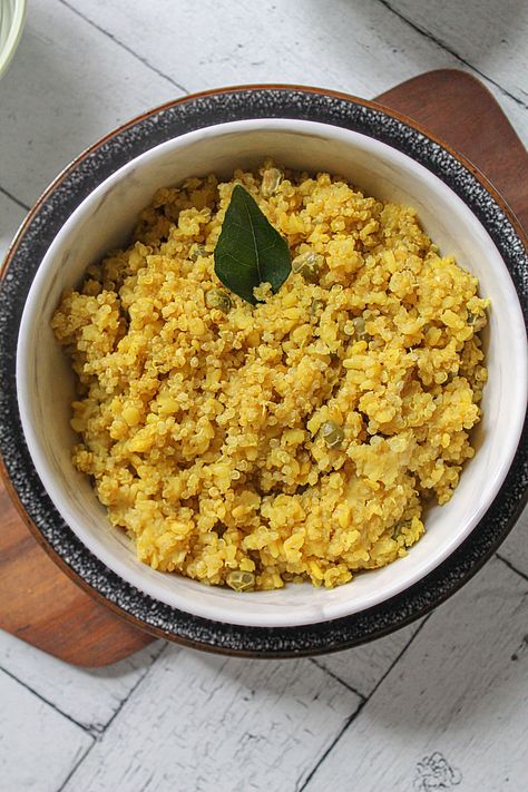 Moong Dal & Quinoa Khichdi – Pixels and Plates Quinoa Khichdi, Moong Dal Khichdi, Dal Khichdi, Its October, Mexican Quinoa, Pigeon Peas, Moong Dal, Dinner Prep, Chaat Masala