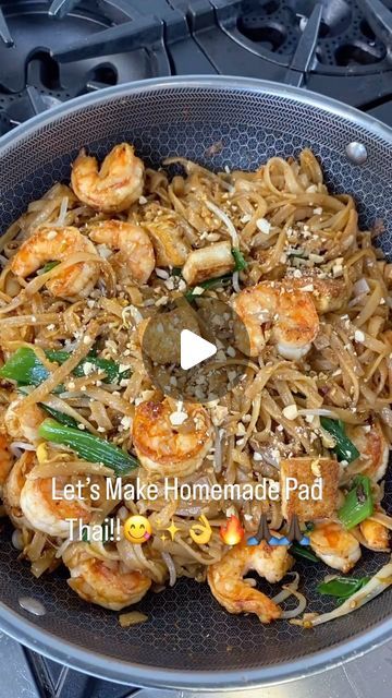 FusionForks on Instagram: "Save my recipe for Pad Thai! My family loves any noodle dish and this is a perfect dinner for us. There’s actually a few steps to prep before cooking the Pad Thai. Like making the sauce, soaking the rice noodles and cooking the shrimp and tofu first. Ingredients: 1 pound of shrimp, 1 package of firm tofu, 1 package 14oz dried flat rice noodle, 2 shallots diced, 2 tbsp minced garlic, 2 eggs, a handful of bean sprouts, 1/2 cup sliced green onions 1/2 cup chopped peanuts and 7 tbsp avocado oil. Ingredients for the sauce: 2 tbsp tamarind paste, 1 tbsp fish sauce, 1 tbsp oyster sauce, 1/2 tbsp dark soy sauce and 2 tbsp of shaved palm sugar or 1 1/2 tbsp brown sugar. Instructions: Boil a pot of hot water, turn off heat and soak rice noodles for 10-15 minutes. Noodles s Rice Noodles With Shrimp, Homemade Pad Thai, Cj Eats, Dark Soy Sauce, Thai Kitchen, Laos Food, Pad Thai Recipe, Noodle Dish, Tamarind Paste