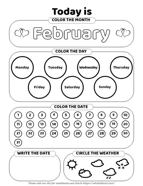 Preschool Calendar Worksheets with 12 Pages of Activity - Your Home Teacher Maths For Kindergarten, Preschool Calendar Time, Family Calendar Ideas, First Grade Calendar, Primrose School, February Worksheets, Substitute Teacher Tips, Kindergarten Calendar, Preschool Calendar