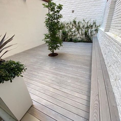 Grey Decking, Decorative Paint Finishes, Doors Garden, Grey Deck, Decking Base, Garden Goals, Wood Finishing, Rubio Monocoat, Wood Project