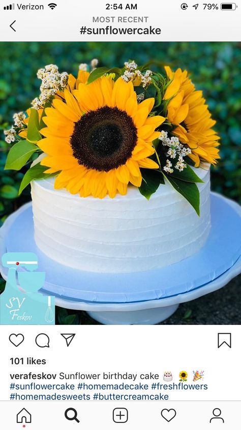 As a 2 or 3 tier cake Engage Cake, Sunflower Cake Design, 1 Tier Wedding Cakes, Bbq Baby Shower Decorations, Sunflower Birthday Cakes, Gerbera Wedding, Sunflower Stuff, Wedding Sheet Cakes, Baby Bbq