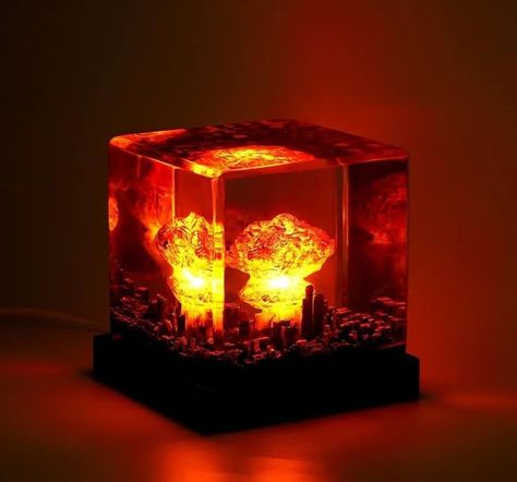 🌟 Brighten your space with the futuristic Nuclear Lamp—where sleek design meets atomic glow! 💡✨ #NuclearLamp #HomeDecor #InnovativeLighting #BrightIdeas #MustHave Resin Night Light, Nuclear Explosion, Cloud Night Light, Mushroom Cloud, Cloud Lamp, Atmosphere Lamp, Resin Lamp, Mary Statue, Wooden Light