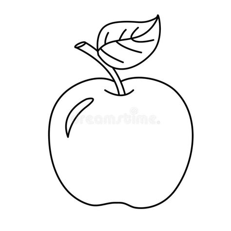 Coloring Page Outline Of cartoon apple. Fruits. Coloring book. For kids #Sponsored , #ad, #affiliate, #Page, #cartoon, #book, #Outline Fruits Outline Drawing, Apple Outline Drawing, Fruits Outline, Broccoli Illustration, Cartoon Outline, Apple Outline, Cartoon Apple, Salt Painting, Cubby Hole