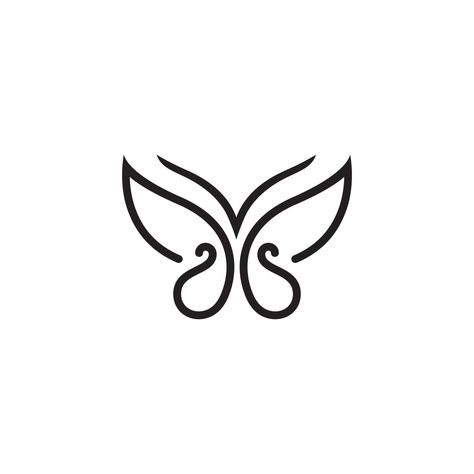 Butterfly Logo Design, Aries Tattoo, Butterfly Logo, Wings Logo, White Tattoo, Graphic Design Tutorials, Logo Design Creative, Logo Design Template, 로고 디자인