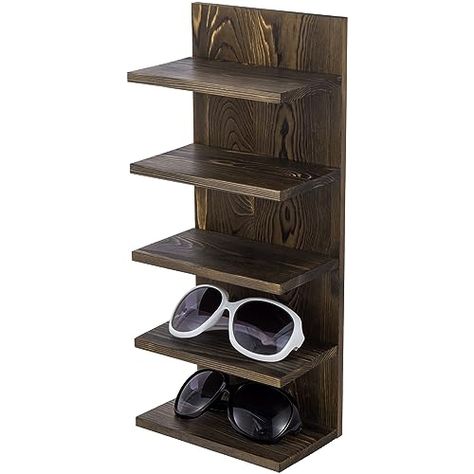 Glasses Shelf, Closet Storage Accessories, Table Top Display Stand, Jewelry Organizer Stand, Mirror Jewellery Cabinet, Sunglasses Holder, Rustic Wood Walls, Solid Wood Shelves, Wood Sunglasses