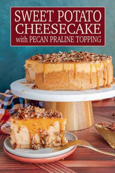 Butter Pecan Sweet Potato Brownies, Sweet Potatoes Cheesecake, Sweet Potatoes Cheesecake Recipe, Sweet Potato Pecan Pie Recipe, Pecan Sweet Potato Pie, Sweet Potato Pie Cheesecake Swirl, Pecan Filling For Cake, Sweet Potato Cheesecake Recipe Easy, Sweet Potato Pecan Cobbler