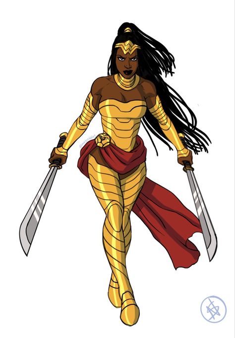 African Superhero, Afrofuturism Art, Wonder Woman Art, Univers Dc, Black Comics, Female Superhero, Black Cartoon Characters, Arte Dc Comics, Book Character