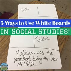 These are 5 of my favorite ways my students will be using white boards this year in social studies. 8th Grade Social Studies, 7th Grade Social Studies, Social Studies Projects, Social Studies Lesson Plans, Social Studies Notebook, Middle School Social Studies, High School Social Studies, Social Studies Unit, 4th Grade Social Studies